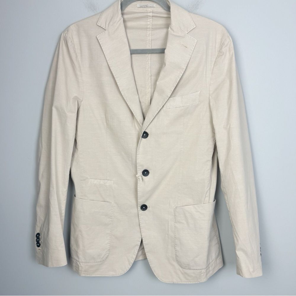 FRADI | NEW Beige Cotton & Lyocell Sports Coat Blazer Men’s Size EU 48R